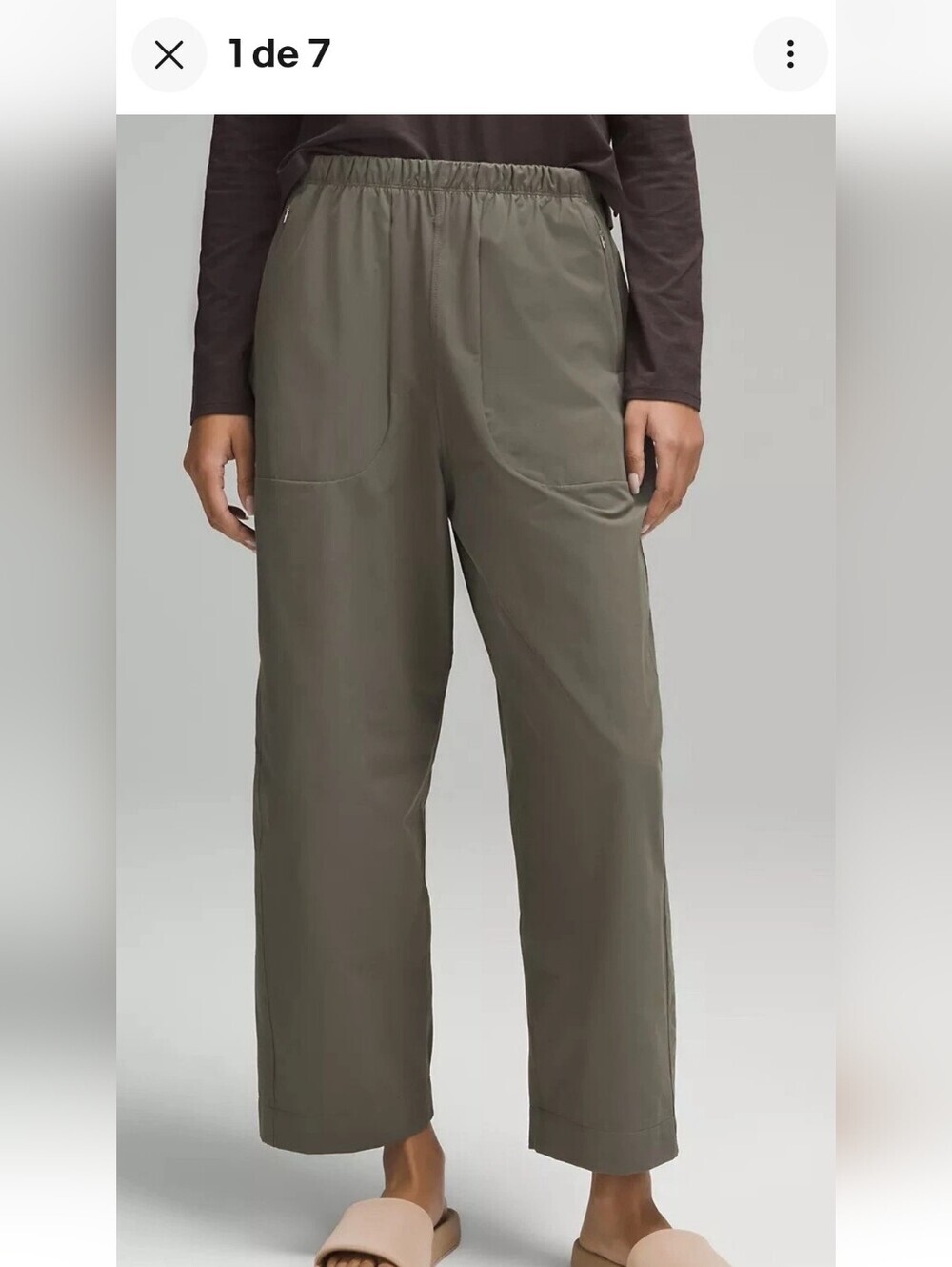 lululemon athletica Olive Green Elastic-Waist Joggers